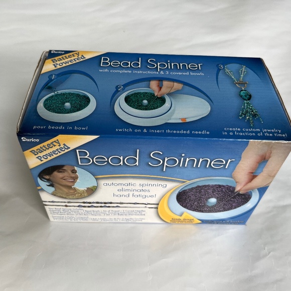 Darice Bead Spinner 3 Covered Bowls Battery Operated Jewelry Automatic Spinning - Picture 3 of 4
